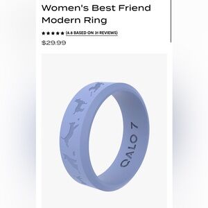 QALO Women's Best Friend Silicone Ring in powder blue